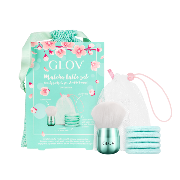 glov-set-matcha-latte-set-de-cuidado-facial-y-maquillaje-con-brocha-discos-reuti image 1