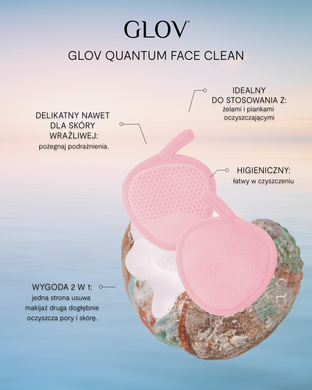 glov-quantum-clean-pad-desmaquillante-doble-cara-de-silicona-y-tejido-para-demaq image 3