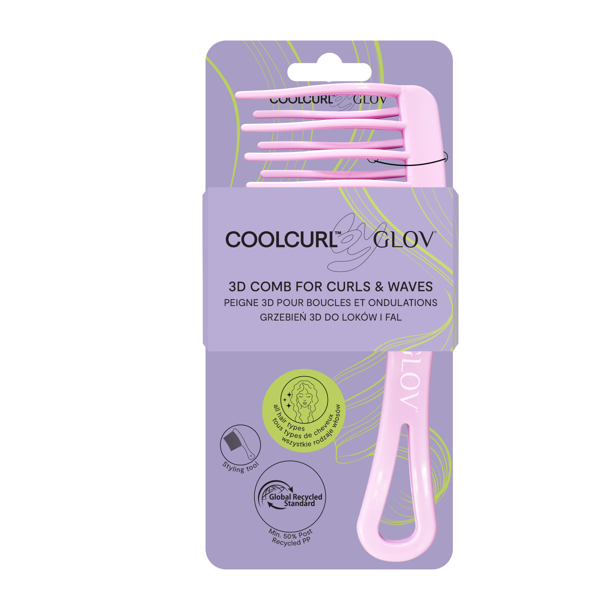 glov-coolcurl-3d-peine-modelador-para-ondas-y-rizos image 1