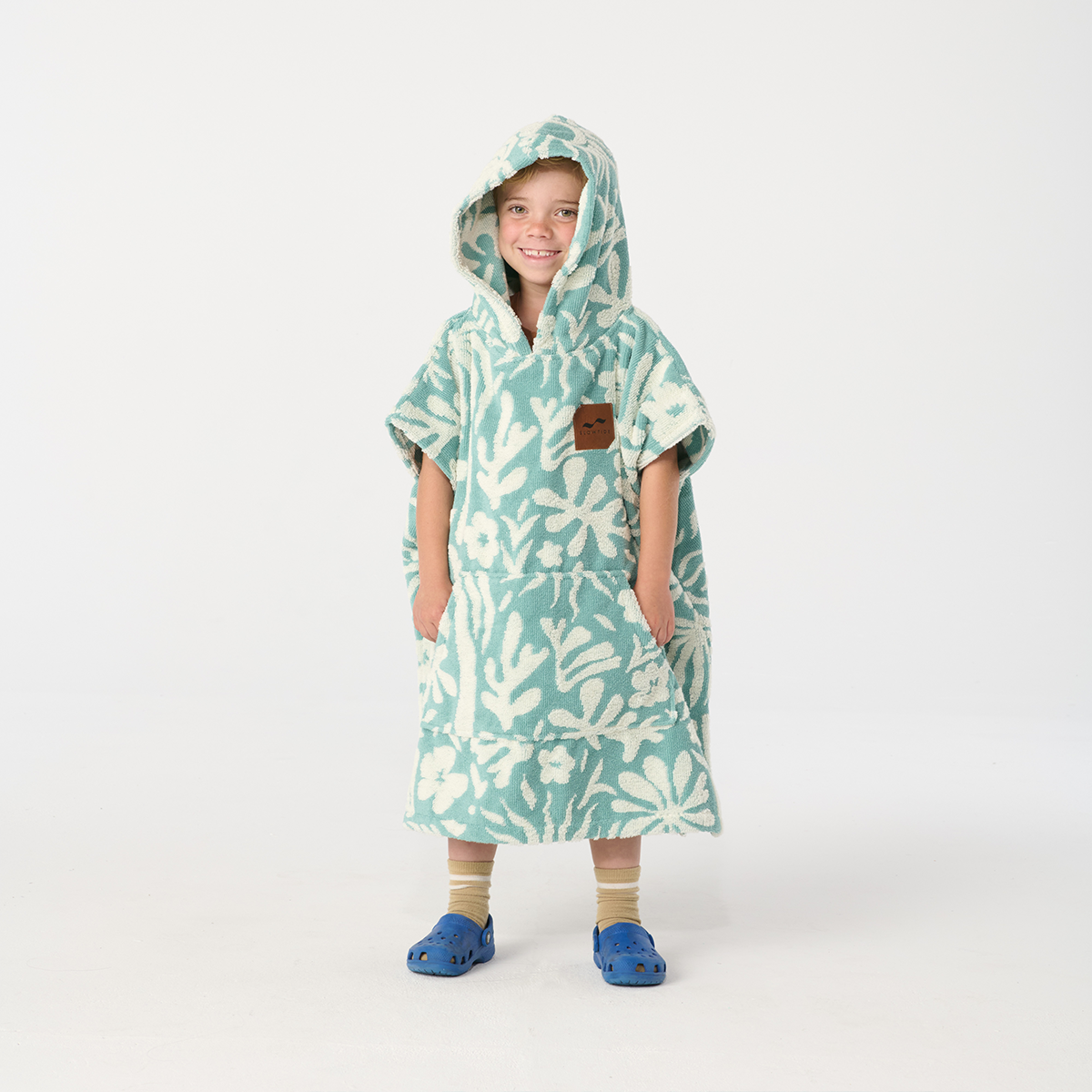 slowtide-sunny-poncho-infantil-de-algod-n-terry-absorbente-estampado-bot-nico image 2