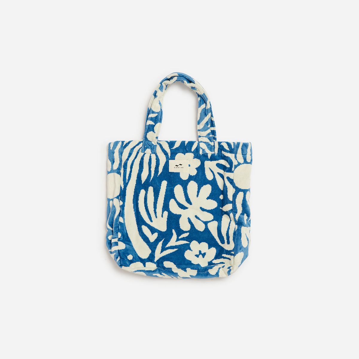 slowtide-sunny-tote-bolso-de-playa-terry-azul-polvoriento-forro-de-lona-de-algod image 2