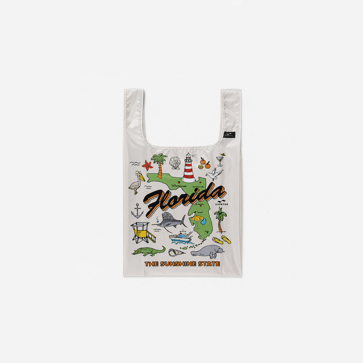 slowtide-sunshine-bolsa-tote-reutilizable-de-ripstop-nylon-reciclado-plegable-re image 1