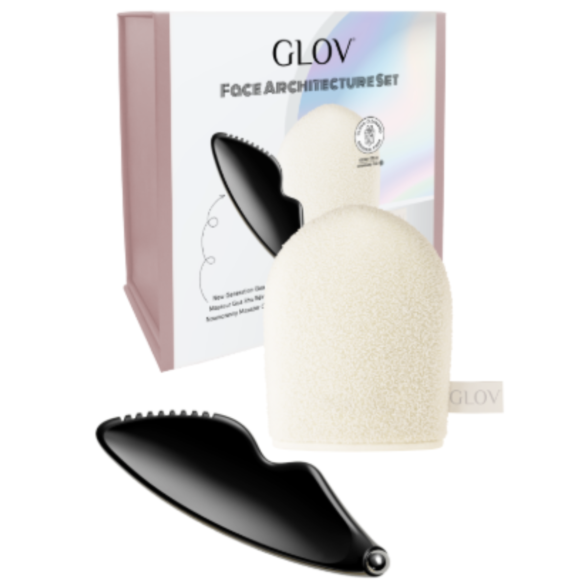 glov-face-architecture-set-set-de-cuidado-facial-manopla-desmaquillante-gua-sha image 1