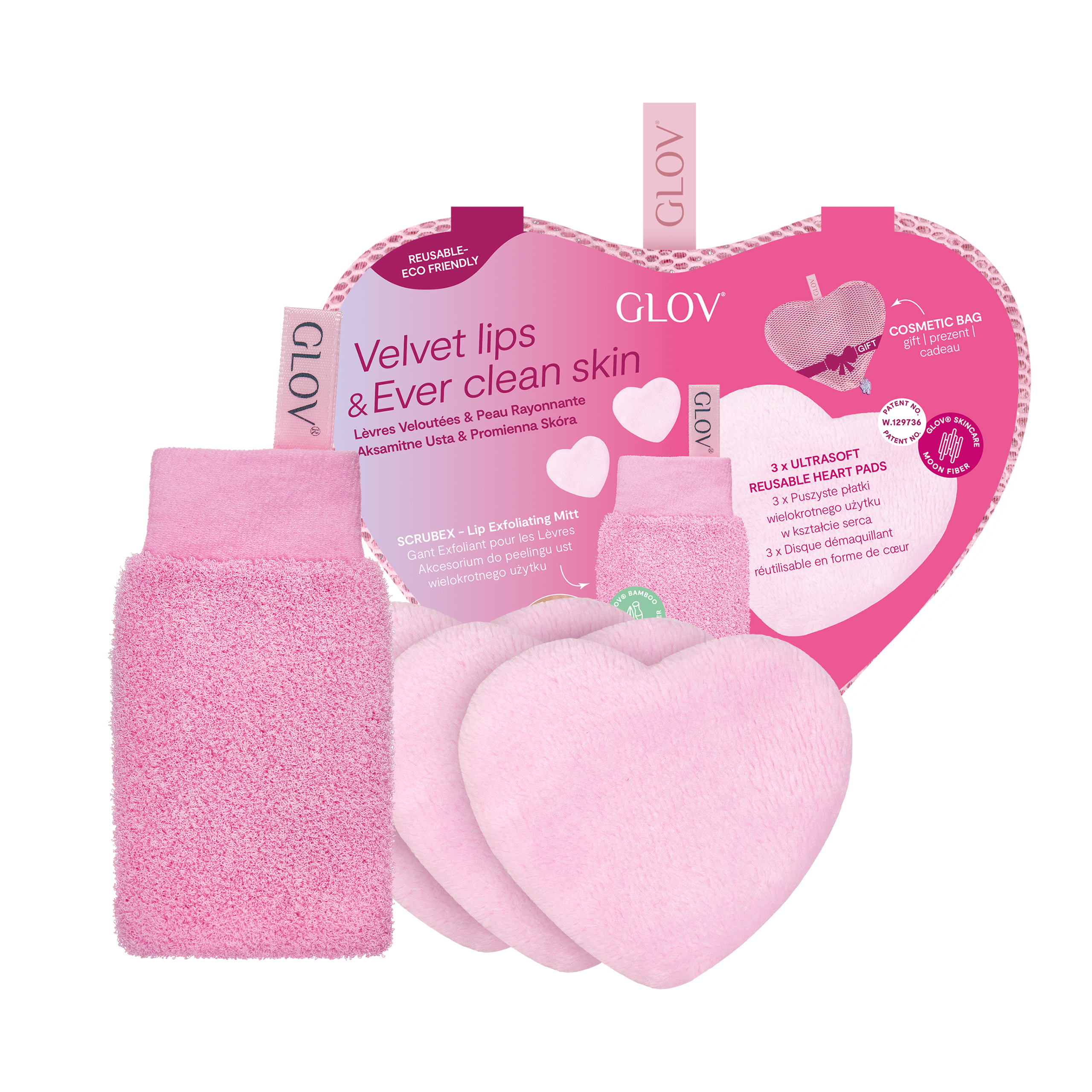 glov-velvet-lips-ever-clean-skin-set-set-de-exfoliaci-n-labial-y-discos-desmaqui image 1